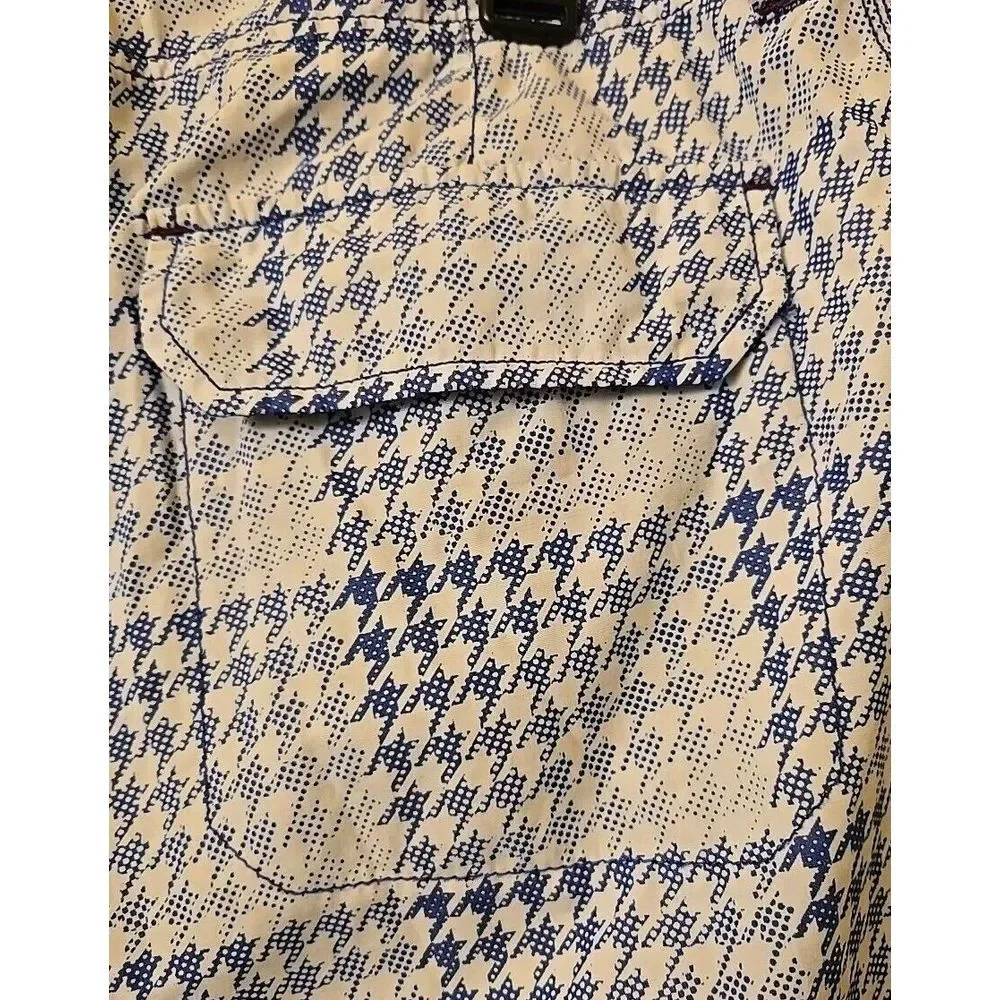 Tommy Bahama Relax Cargo Swim‎ trunks Shorts Mens 38 Blue White Geo Lightweight